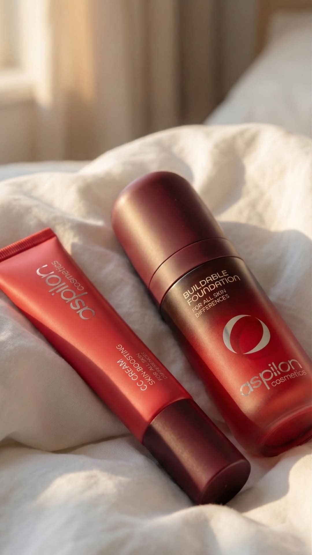 Aspilon Foundation + CC Cream på linne