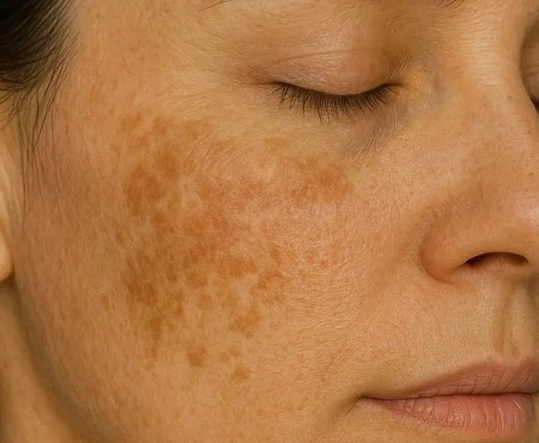 Melasma on the cheek